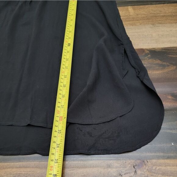 Ekouaer Swimsuit Coverup Solid Black V Neck Tunic High Low Size XXXL - Picture 8 of 9